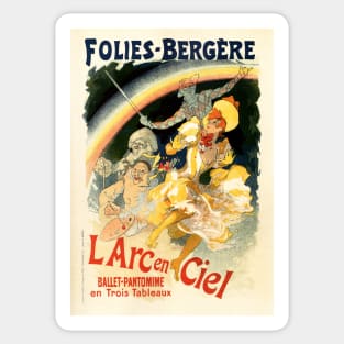 Folies Bergere L Arc en Ciel Ballet Pantomime Theatre Vintage French Sticker